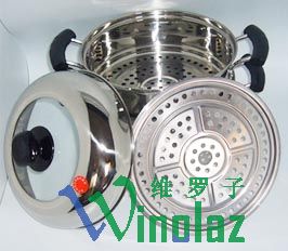 24CM silver collar combination of multi-purpose pot..