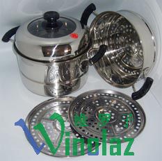 24CM silver collar combination of multi-purpose pot..