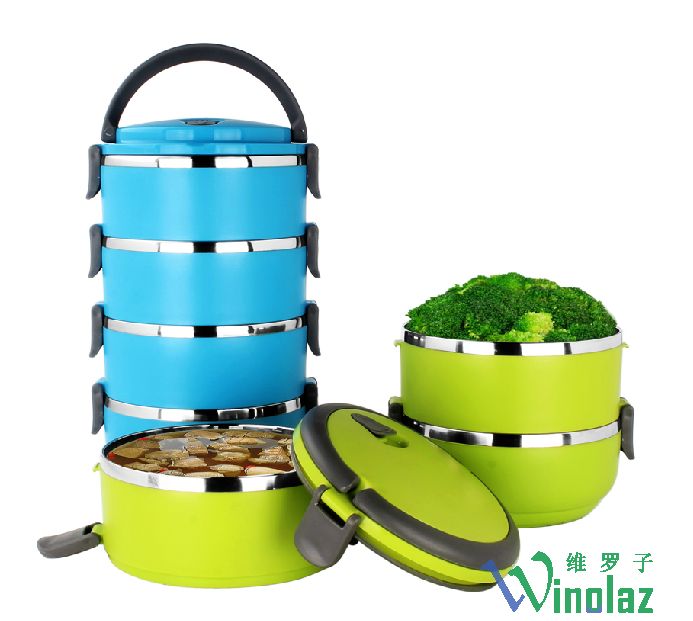 colorful multi-layer food carrier